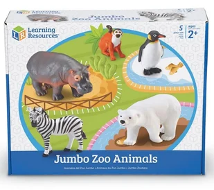 Duże Figurki. Zwierzęta w zoo. Zestaw 5 szt. - figurka - Figurki dla dzieci - miniaturka - grafika 1