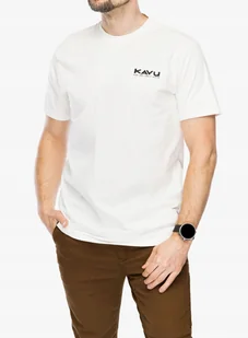 Koszulka bawełniana Kavu Klear Above Etch Art - off white rozmiar: l - Koszulki męskie - miniaturka - grafika 1