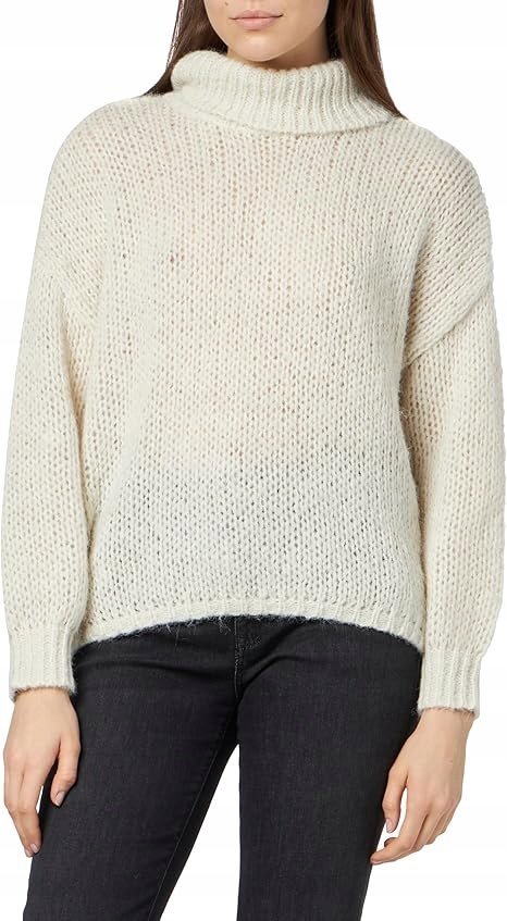 VERO MODA VMERIN LS ROLLNECK PULLOVER SWETER DAMSKI BIAŁY GOLF S JME