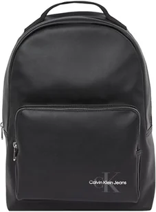 Calvin Klein Jeans Męski plecak Monogram Soft Campus BP ANGLED40, czarny, OS, Czarny, Rozmiar Uniwersalny - Plecaki - miniaturka - grafika 1