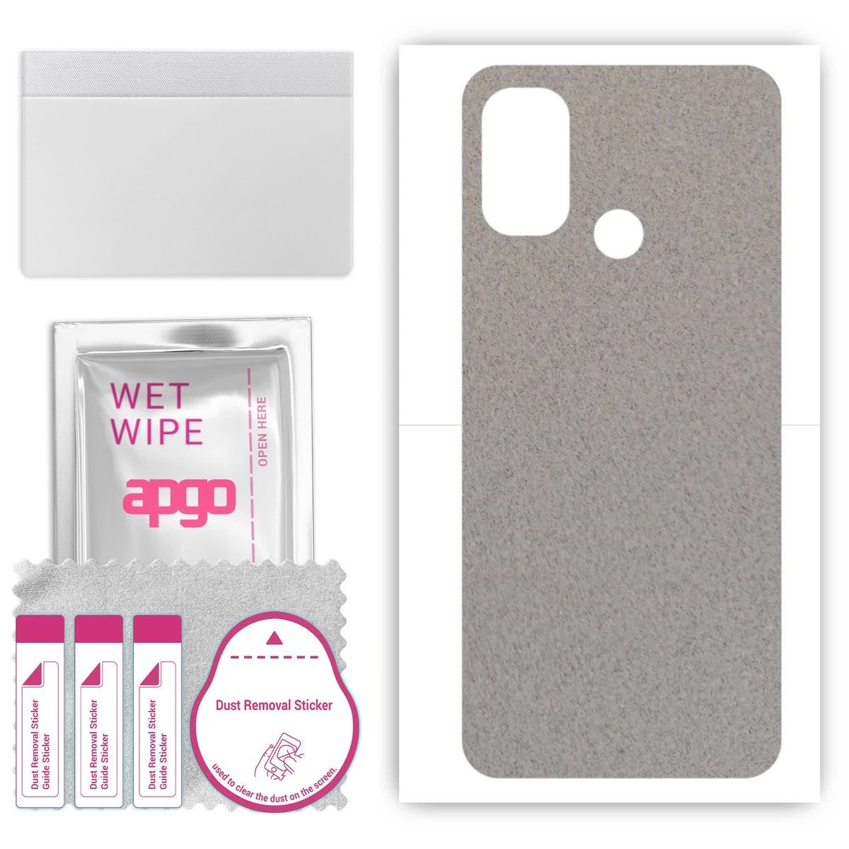 Folia naklejka skórka strukturalna na TYŁ Zamsz do OnePlus Nord N100 - Zamsz Szary - apgo SKINS