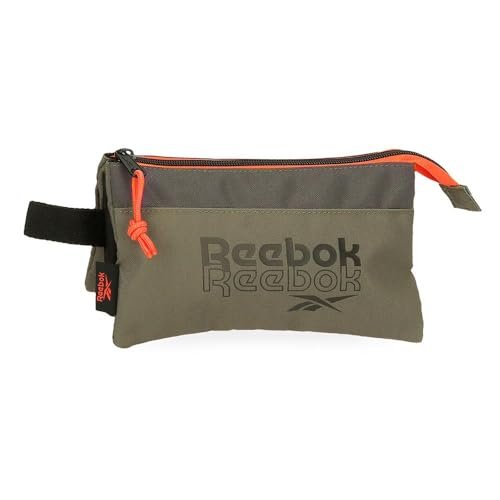 Reebok Howell Pokrowiec Trzyosobowy Zielony 22x12x5 cms Poliester by Joumma Bags by Joumma Bags, Zielony, Potrójne etui