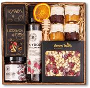 Zestawy upominkowe - Kosz prezentowy box prezent syrop czekolada konfitury upominek herbata kawa - miniaturka - grafika 1
