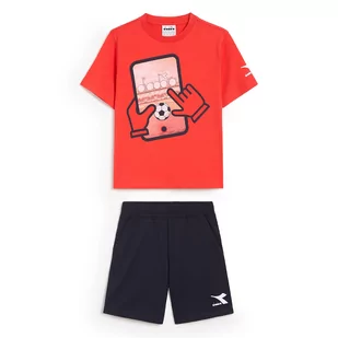 Zestaw chłopięcy DIADORA JB.SET SS PLAYGROUND - Koszulki dla dziewczynek - miniaturka - grafika 1