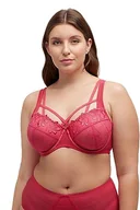 Biustonosze - Ulla Popken Damski biustonosz z przewodem, haftowany, paski biustonosz, różowy sorbet 115C, Sorbet Pink, 115C - miniaturka - grafika 1