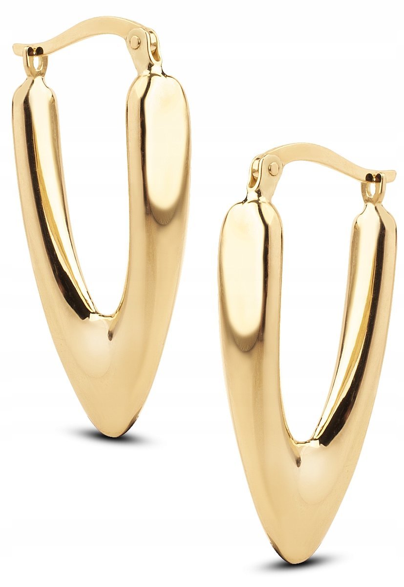 PIĘKNE ZŁOTE KLASYCZNE KOLCZYKI WISZĄCE VKI 14KT 585