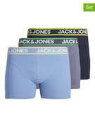 Majtki męskie - Jack & Jones Bokserki (3 pary) w kolorze błękitnym i czarnym - miniaturka - grafika 1