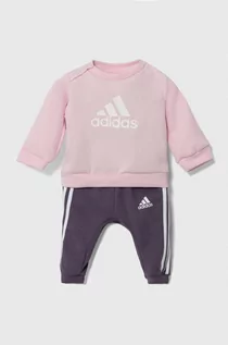 Dresy i komplety dla dziewczynek - adidas dres dziecięcy kolor różowy - grafika 1