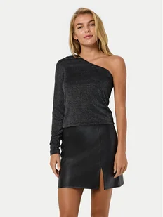 Noisy May Bluzka Maleen 27031919 Szary Slim Fit - Bluzki damskie - miniaturka - grafika 1