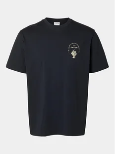 Selected Homme T-Shirt Slhrelaxaries 16094014 Granatowy Relaxed Fit - Koszulki męskie - miniaturka - grafika 1