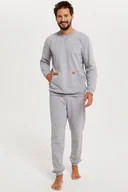 Zestawy męskiej odzieży sportowej - Italian Fashion Fox Men dł.r. dł.sp. Dres homewear, melanż - miniaturka - grafika 1