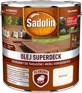 Farby i impregnaty do drewna - Olej Sadolin Superdeck bielony 2,5l - miniaturka - grafika 1