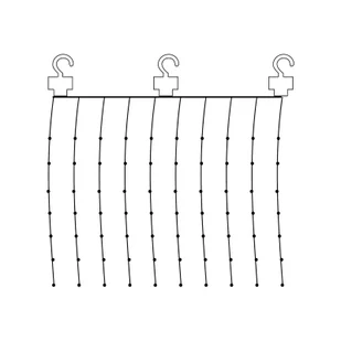 STAR TRADING Kurtyna świetlna LED Dew Drop, wysokość 100 cm - Oświetlenie świąteczne - miniaturka - grafika 1