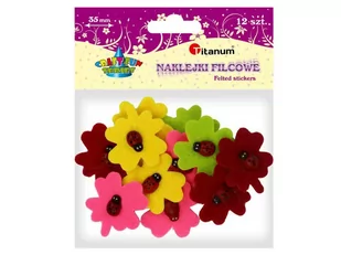 Titanum Naklejki filcowe 3D koniczyna mix 12 szt - Dekoratorstwo - miniaturka - grafika 1