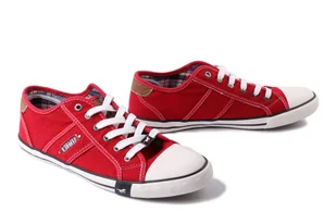 MUSTANG 4058-310-5 rot, półtrampki męskie - Mustang - Trampki męskie - miniaturka - grafika 1