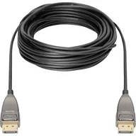 Akcesoria do monitorów - Digitus Kabel połączeniowy hybrydowy AOC DisplayPort 1.4 8K/60Hz UHD DP/DP M/M 15m Czarny - miniaturka - grafika 1