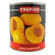 Owoce w puszkach i słoikach - Tropico Brzoskwinie połówki w lekkim syropie 820 g - miniaturka - grafika 1