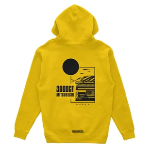Bluza z kapturem Mitsubishi 3000GT żółta-M - Odzież do sportów motorowych - miniaturka - grafika 1