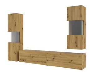 AVA DĄB ARTISAN/CZARNY Meblościanka 3 - Toaletki - miniaturka - grafika 1
