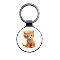 Breloki - Metalowy brelok do kluczy Rudy Koteczek Słodziak - miniaturka - grafika 1