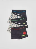 Skarpetki dla dzieci - Reserved - Bawełniane bokserki Sonic 5 pack - ciemnoszary - miniaturka - grafika 1