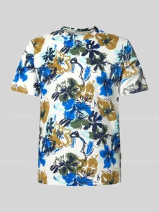 T-shirt z prążkowanym, okrągłym dekoltem model ‘JEMO’ - Koszulki męskie - miniaturka - grafika 1