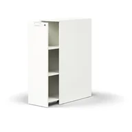 Szafki biurowe - Zamykana szafka boczna QBUS, lewa z uchwytem, 1250x400x800 mm, biały - miniaturka - grafika 1