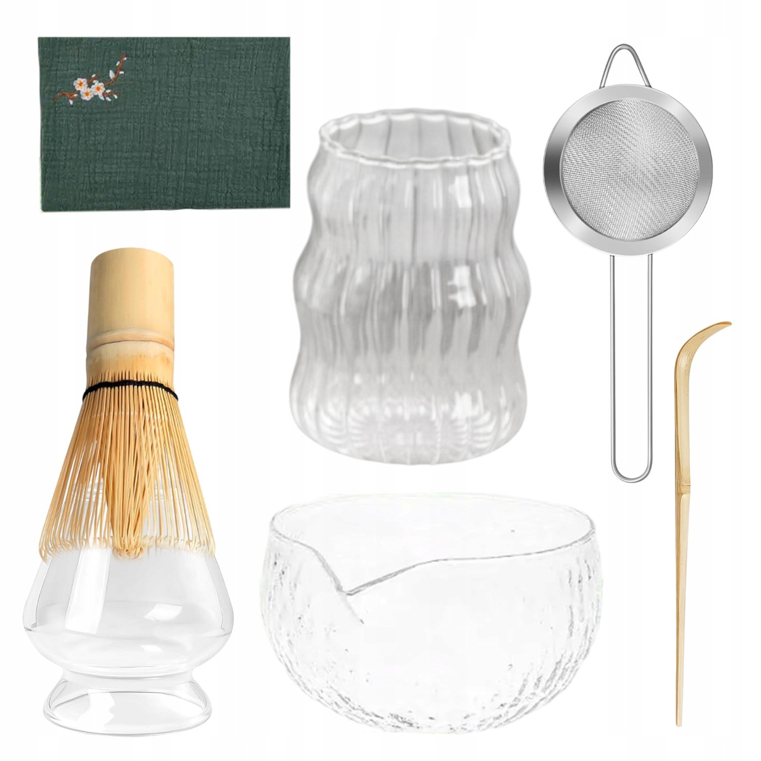 7el Zestaw Miotełka Pędzel Do Herbaty Matcha Chashaku Łyżeczka Akcesoria