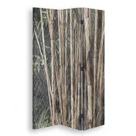 Parawany - Parawan pokojowy FEEBY, Bambusowe łodygi w brązie, Dwustronny 110x170cm 3-częściowy - miniaturka - grafika 1