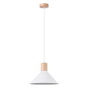 Lampa wisząca JAGA biała SOLLUX LIGHTING - Lampy sufitowe - miniaturka - grafika 1