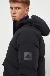 Kurtki męskie - adidas kurtka puchowa męska kolor czarny zimowa - grafika 1