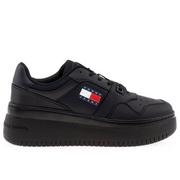 Trampki damskie - Buty Tommy Hilfiger TJW Retro Basket Flatform Ess EN0EN02506-BDS - czarne - miniaturka - grafika 1