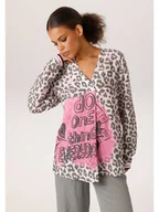 Bluzki damskie - Aniston Bluzka w kolorze różowo-szarym - miniaturka - grafika 1