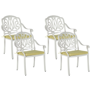 Fotele i krzesła ogrodowe - Lumarko Zestaw 4 Krzeseł Ogrodowych Biały Ancona - miniaturka - grafika 1