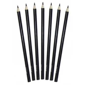 Kredki, ołówki, pastele i pisaki - Kredki ołówkowe trójkątne Shan Czarne 12 sztuk - miniaturka - grafika 1