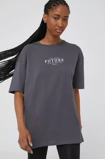 Koszulki i topy damskie - Answear Lab Lab t-shirt bawełniany kolor szary - grafika 1