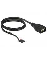 Kable komputerowe i do monitorów - Delock Kabel USB Pin Header 4Pin F A F 60cm czarny - miniaturka - grafika 1