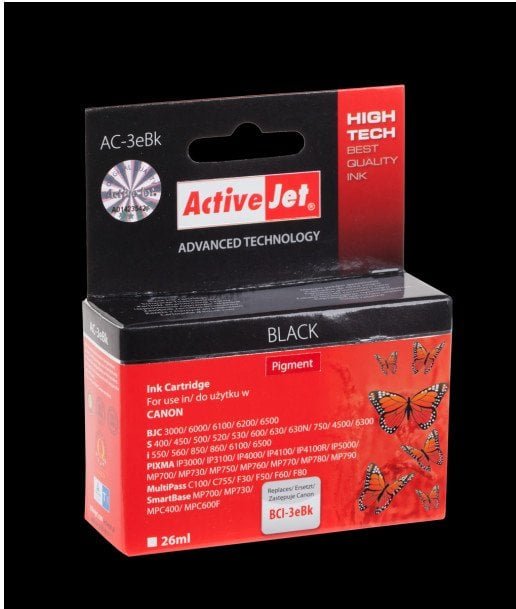 ActiveJet AC-3eBK tusz czarny do drukarki Canon zamiennik BCI-3eBK
