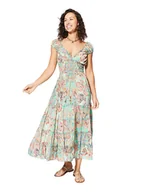 Sukienki - Aller Simplement Sukienka w kolorze beżowo-turkusowym - miniaturka - grafika 1