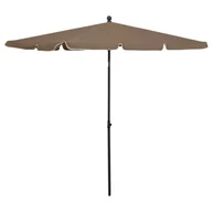 Parasole ogrodowe - vidaXL Parasol ogrodowy na słupku, 210x140 cm, kolor taupe 315546 - miniaturka - grafika 1