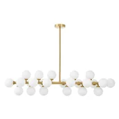 Lampy sufitowe - NOWOCZESNA LAMPA WISZĄCA MOSIĘŻNA PETRICA W24 - miniaturka - grafika 1