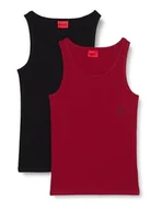 Koszulki męskie - BOSS Męski tank top Twin Pack Vest, Dark Red604, L - miniaturka - grafika 1