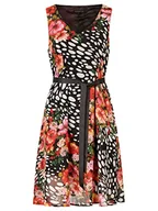 Sukienki - ApartFashion Sukienka damska, Czerwony, wielokolorowy, 34 - miniaturka - grafika 1