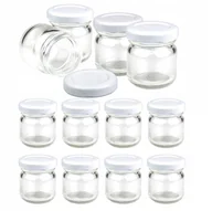 Pojemniki kuchenne - Słoiki słoiczki 40 mm x12 szt z białymi zakrętkami na przyprawy miód dżemy - miniaturka - grafika 1