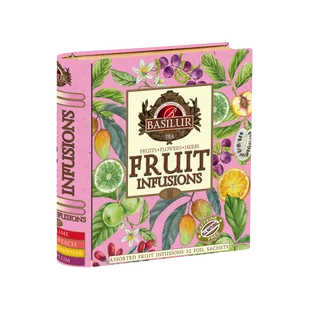 Basilur FRUIT INFUSIONS VOL. III zestaw bezkofeinowych herbat 4 smaki OWOCOWE saszetki w puszce - 32 x 2g - Herbata - miniaturka - grafika 1