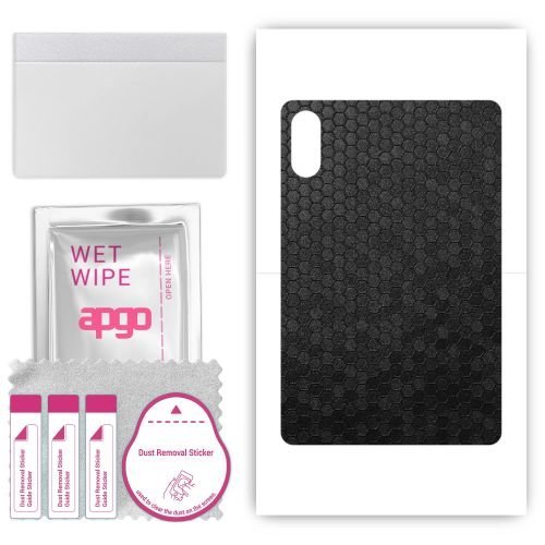 folia naklejka skórka strukturalna na TYŁ do Honor Pad V8 Pro WiFi - Plaster Miodu Czarny - apgo SKINS