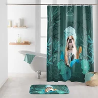 Zasłony prysznicowe - Zasłona prysznicowa 180x200 cm Doggy zen – douceur d'intérieur - miniaturka - grafika 1