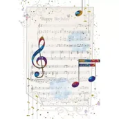 Kartki okolicznościowe i zaproszenia - Karnet 12x18cm + koperta Urodziny Nuty - miniaturka - grafika 1