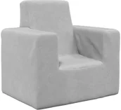 Zestawy mebli dla dzieci - vidaXL Kanapa dla dziecka, jasnoszara, miękki plusz - miniaturka - grafika 1