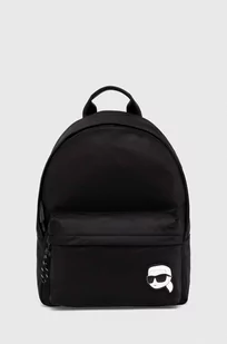 Karl Lagerfeld plecak męski kolor czarny duży z aplikacją - Plecaki - miniaturka - grafika 1